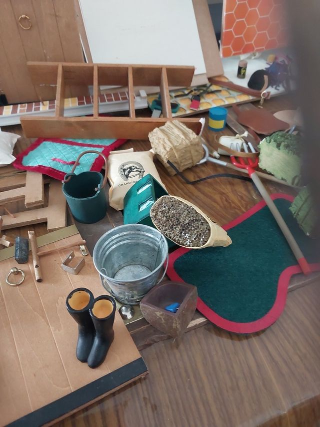 Piezas de establo en miniatura  