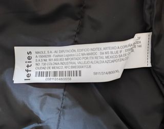 CAZADORA NEGRA ROCKERA MOTERA SIMIL PIEL XL 