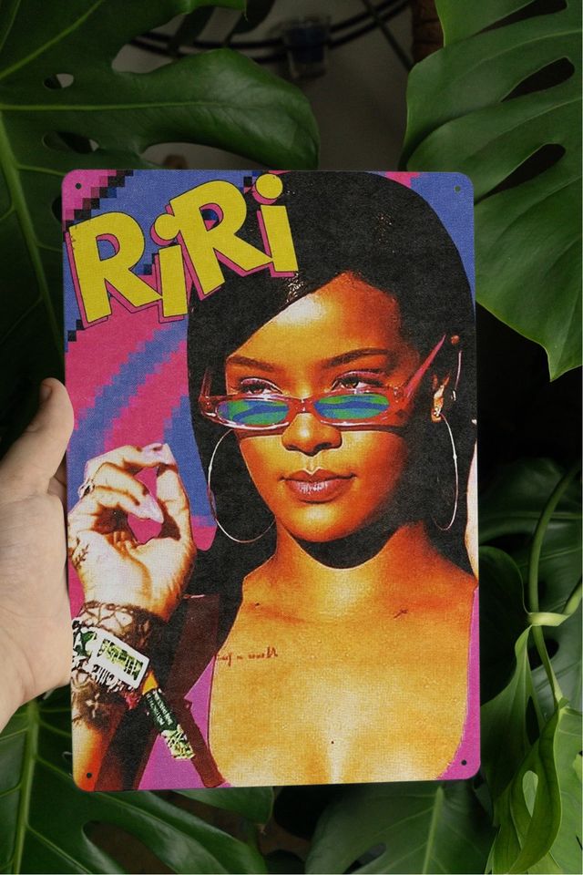 Poster Rihanna in Alluminio