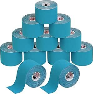 ALPIDEX Cinta Kinesiología Tape 1/3  12 Rollos