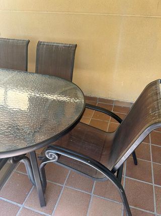 Sillas jardín - 8 sillas aluminio imitacion forja