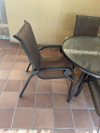 Sillas jardín - 8 sillas aluminio imitacion forja