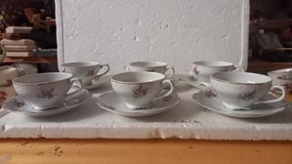 Servizio da tè in porcellana - 6 tazze