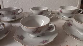 Servizio da tè in porcellana - 6 tazze