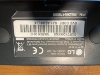 Barra sonido sound bar LG SJ1 con mando