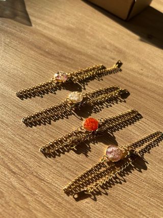Pulsera resina y flores