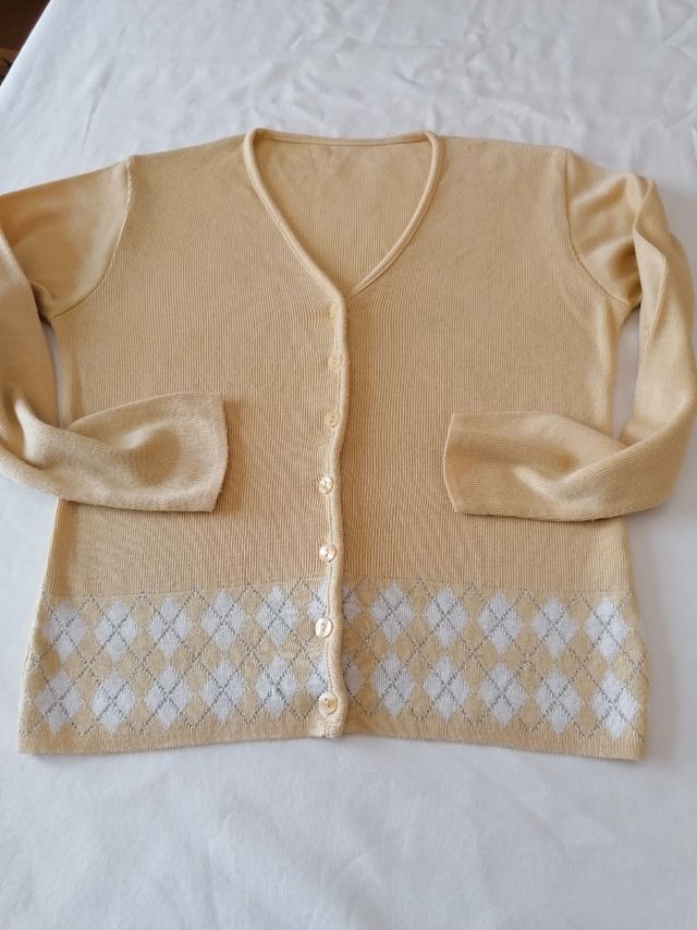 Cardigan donna giallo burro