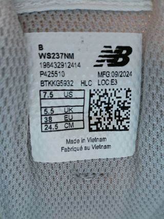 Zapatillas New Balance 237 talla 38 gris