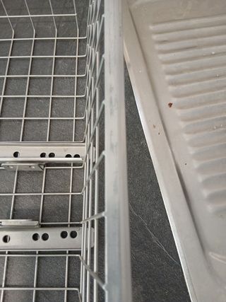 Cesta metálica extraíble gris