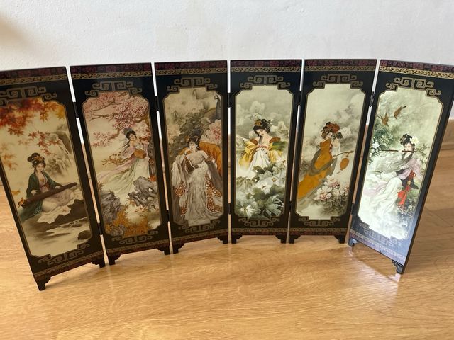 Biombo chino - 6 paneles - Decoración oriental