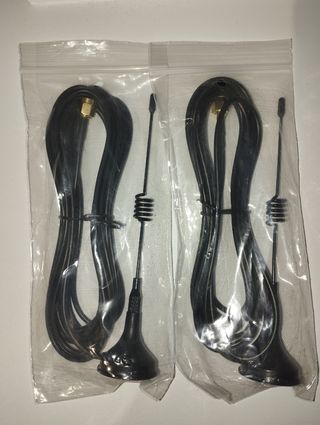 Pareja antenas 3 metros de cable nuevas a estrenar