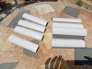 34 Piezas Cerámica Curva Blancas