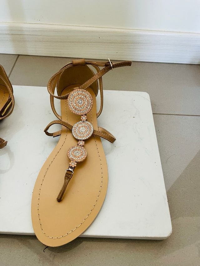 Sandali infradito gioiello oro