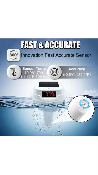 Termómetro solar flotante piscina