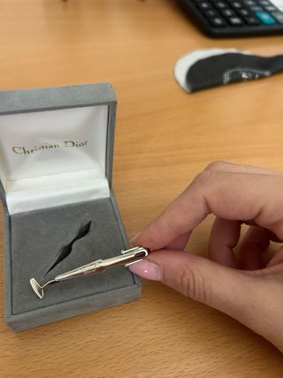 Pasador corbata Christian Dior - Dorado y plateado