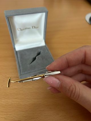 Pasador corbata Christian Dior - Dorado y plateado