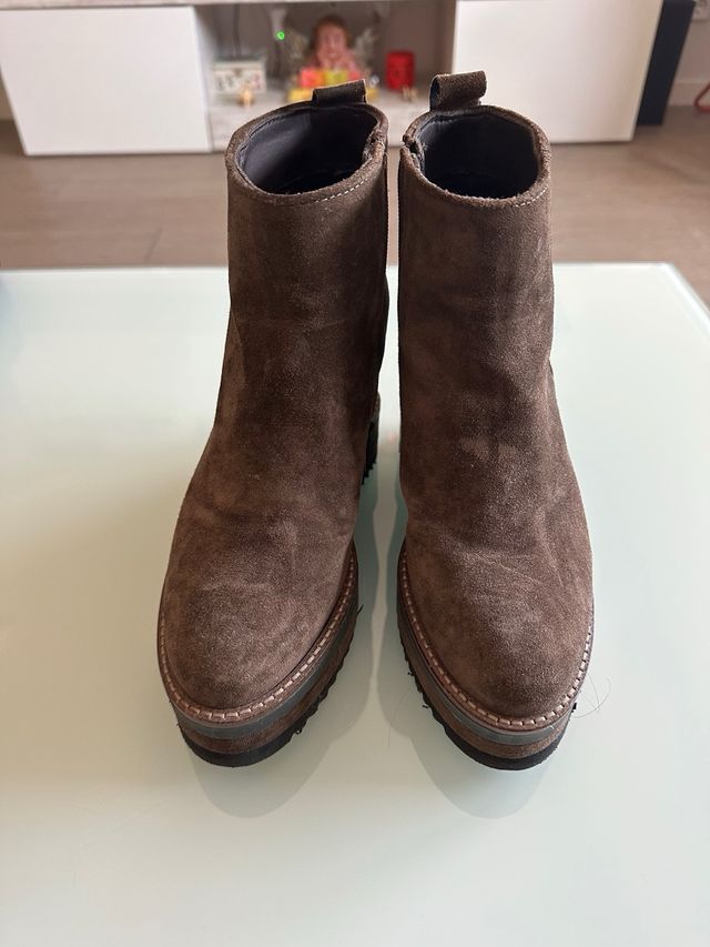 Botines Alpe ante marrón plataforma