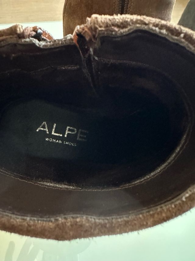 Botines Alpe ante marrón plataforma