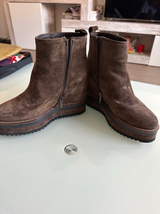 Botines Alpe ante marrón plataforma