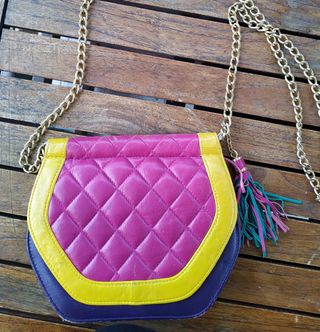 Bolso vintage de hombro de piel 