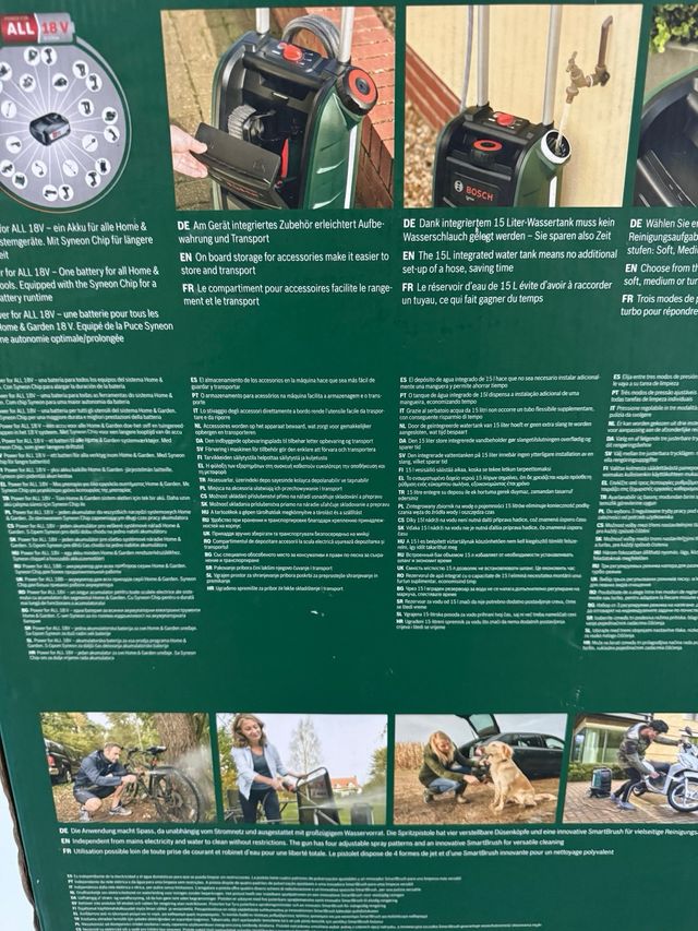 Lavadora de alta pressão Bosch Fontus 18v