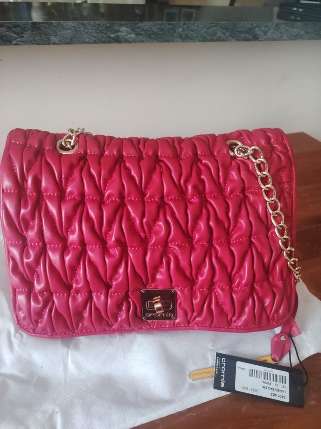 Borsetta Cromia fuxia trapuntata