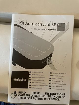 Inglesina Kit Auto Carrycot Trilogy cintura auto