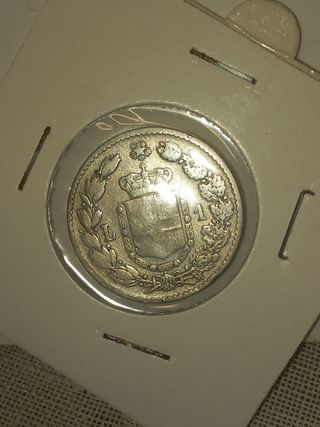1 Lira Argento Italia 1887