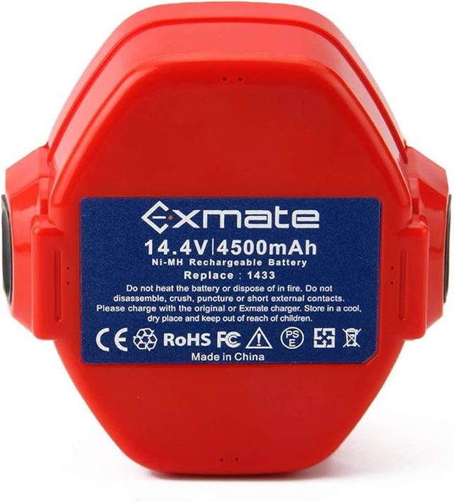 Exmate Ni-MH Batería 14.4V 4.5Ah para Makita PA14