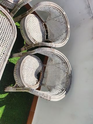 Muebles de jardín mimbre