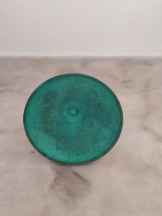 2 Portacandele in Metallo Verde