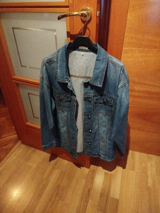 Chaqueta tejana azul mujer