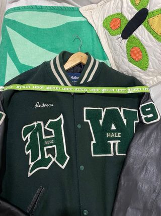 Chaqueta béisbol vintage verde