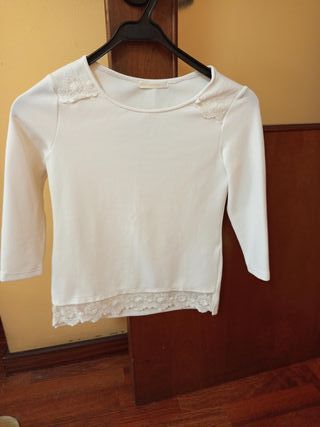 Camiseta blanca Bershka Mujer