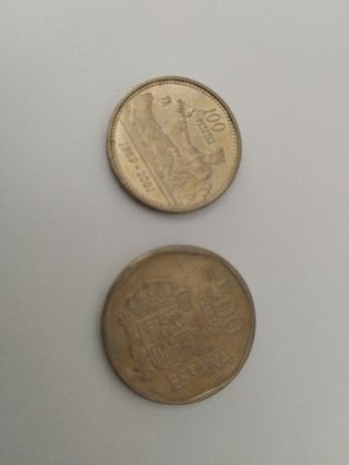 Monedas 100 y 500pesetas