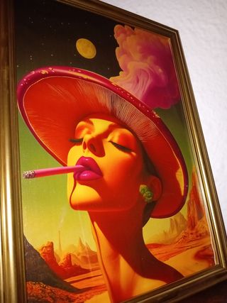 Quadro psichedelico retrò vintage