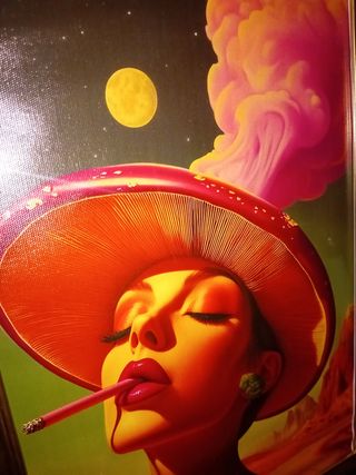 Quadro psichedelico retrò vintage