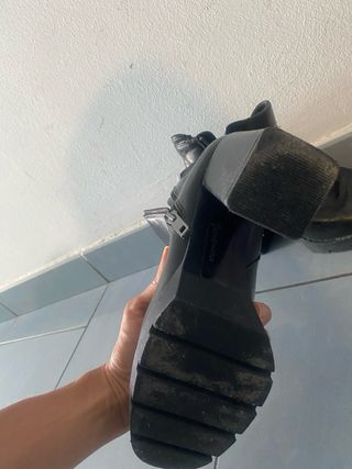 Botines negros tacón bajo