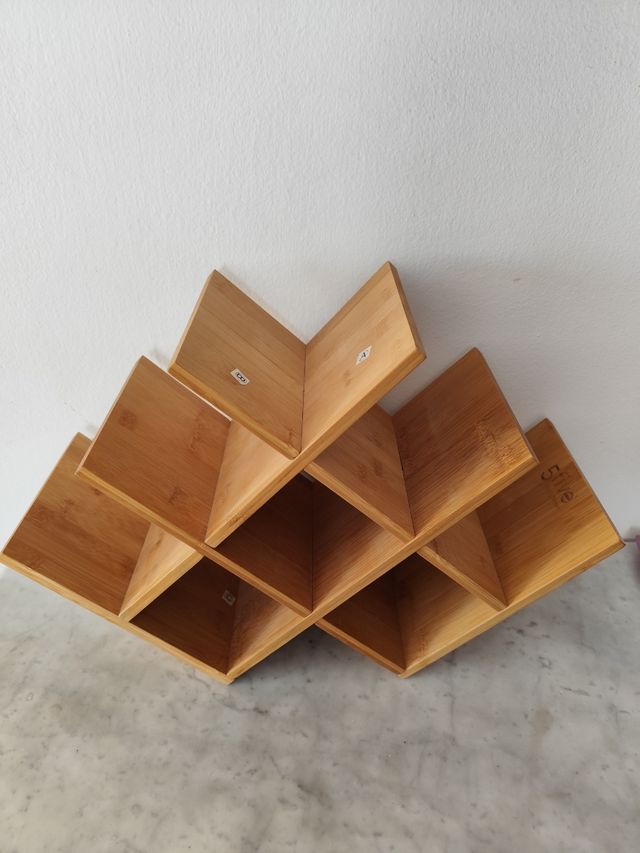 Botellero bambú 8 botellas sin usar