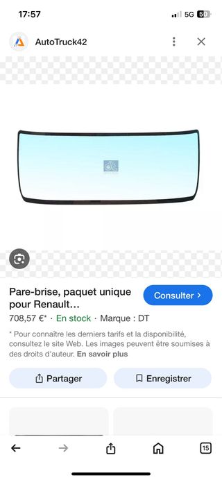 Parabrisa renault kerax
