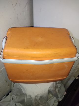 Nevera portátil naranja grande 