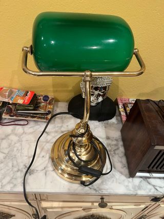 Lampara escritorio vintage dorada