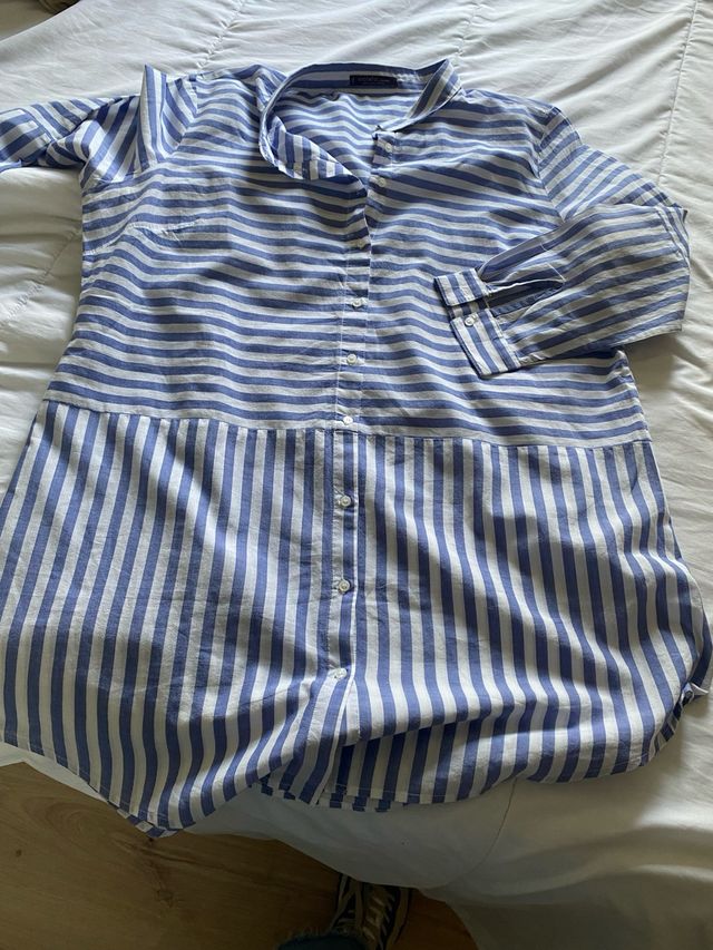 Vestido Violeta by Mango rayas azules