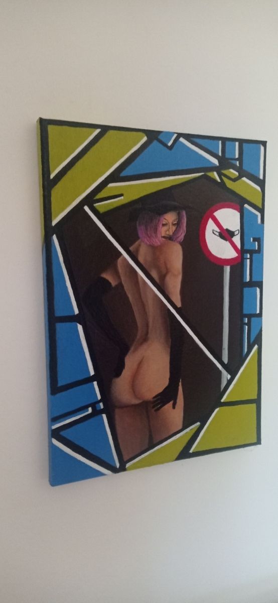 Quadro astratto donna - acrilico