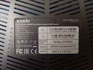 Router WiFi Tenda AC10 - Ruter Inalámbrico