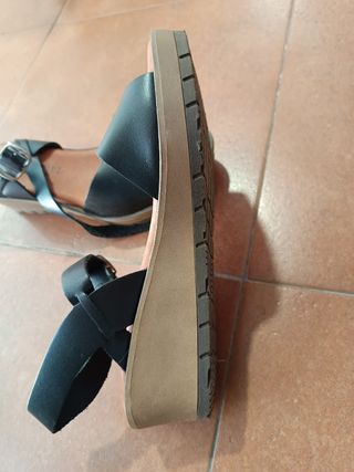Sandalias Piel Negras