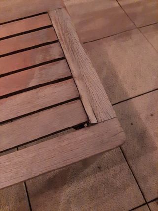 Mesita baja madera jardín