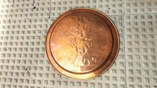 Plato cobre árabe antiguo