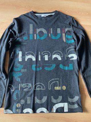 Desigual M - Camiseta manga larga gris