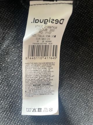 Desigual M - Camiseta manga larga gris